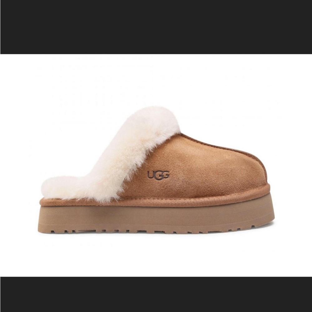 UGG chestnut Disquette slipper platform very good used